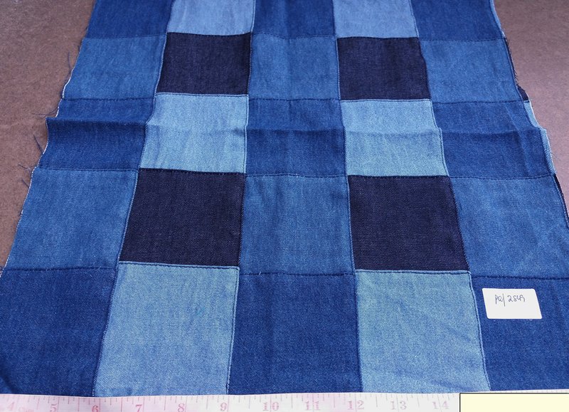 patchwork denim fabric